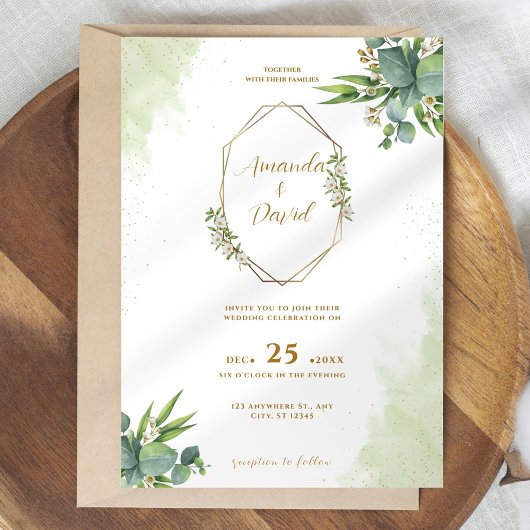 Eucalyptus Greenery Wedding Kaart