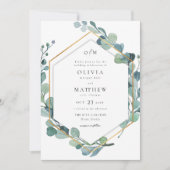 Eucalyptus Greenery Wedding Kaart (Voorkant)