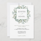 Eucalyptus Greenery Wedding Kaart (Voorkant)