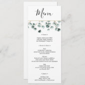 Eucalyptus Greenery Wedding Menu of Vrijgezellenfe Kaart (Voorkant / Achterkant)
