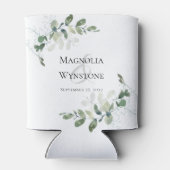 Eucalyptus Greenery Wedding Monogram Blikjeskoeler (Achterkant)