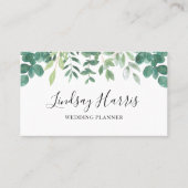 Eucalyptus Greenery Wedding Planner Visitekaartje (Voorkant)