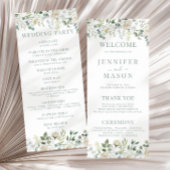 Eucalyptus Greenery Wedding Programme Cartes