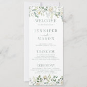 Eucalyptus Greenery Wedding Programme Cartes (Devant)