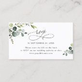 Eucalyptus Greenery Wedding QR Code RSVP Kaarten Visitekaartje (Voorkant)
