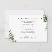 Eucalyptus Greenery Wedding Reception slechts Tuss Kaart (Voorkant)