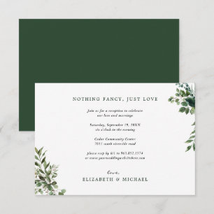 Eucalyptus Greenery Wedding Reception slechts Tuss Kaart