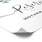 Eucalyptus Greenery  Wedding reserved sign Poster (Hoek)