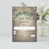 Eucalyptus Greenery Wedding RSVP Kaartje (Staand voorkant)