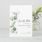 Eucalyptus Greenery Wedding Save The Date (Staand voorkant)