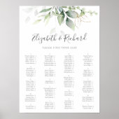 Eucalyptus Greenery Wedding Seding Chart Poster (Voorkant)
