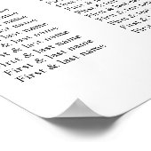 Eucalyptus Greenery Wedding Seding Chart Poster (Hoek)