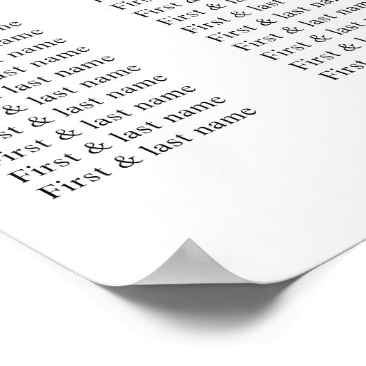 Eucalyptus Greenery Wedding Seding Chart Poster (Hoek)