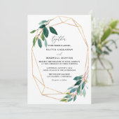 Eucalyptus Greenery Wedding Sjabloon Kaart (Staand voorkant)