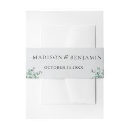 eucalyptus greenery wedding uitnodigingen wikkel