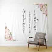 Eucalyptus Greenery Wedding Welcome Tapestry Wandkleed (In Situ (horizontaal))