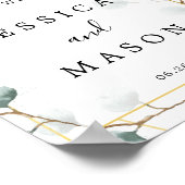 Eucalyptus Greenery Wedding Welkomstteken Poster (Hoek)