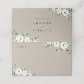 Eucalyptus Greenery white floral bruiloft (Buitenkant ongevouwen)