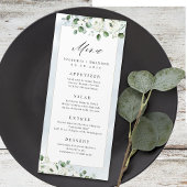 Eucalyptus Greenery white floral bruiloft Menu