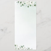 Eucalyptus Greenery white floral bruiloft Menu (Achterkant)