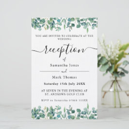 Eucalyptus Greenery White Reception Briefpapier