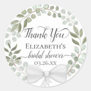 Eucalyptus Greenery Wreater Vrijgezellenfeest Dank Ronde Sticker