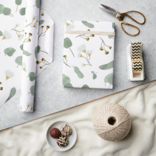 Eucalyptus Greenery Zilveren Dollar Gum Bloesems Cadeaupapier