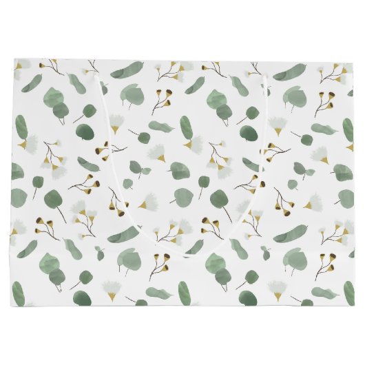 Eucalyptus Greenery Zilveren Dollar Gum Bloesems Groot Cadeauzakje (Achterkant)