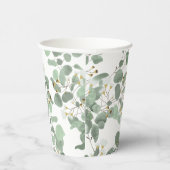 Eucalyptus Greenery Zilveren Dollar Gum Bloesems Papieren Bekers (Rechts)