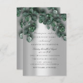 Eucalyptus grijs VIP bruids bruiloft bos rustiek Kaart (Voorkant / Achterkant)