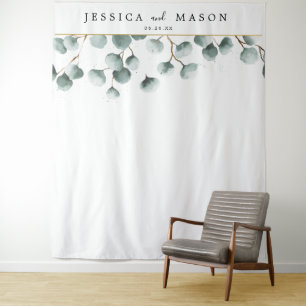 Eucalyptus groen achtergrond foto stand wandkleed