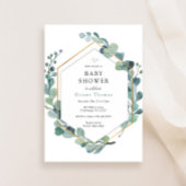 Eucalyptus groen Baby in bloei Baby shower Kaart