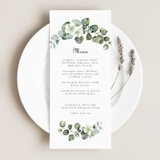 Eucalyptus groen blad boog bruiloft of verjaardag menu