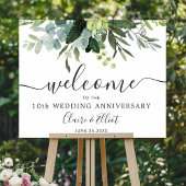 Eucalyptus Groen Blad Jubileum Welkom Bord Poster