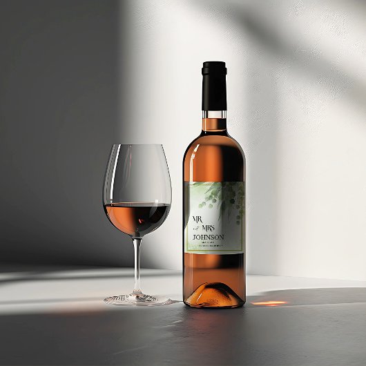 Eucalyptus Groen Bladgroen feestwijn Wijn Etiket