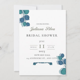 Eucalyptus groen blauw blad elegant rustiek kaart