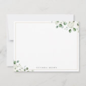 Eucalyptus groen Bloemen gepersonaliseerd briefpap Notitiekaartje (Voorkant)