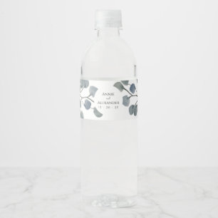 Eucalyptus groen botanische Waterverf Waterfles Etiket