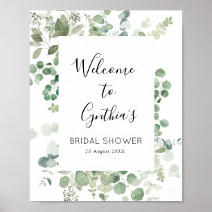 eucalyptus groen bruidsborrel welkomstbord poster