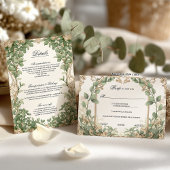 Eucalyptus groen bruiloft details behuizing Kaart