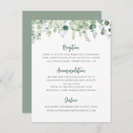 Eucalyptus groen bruiloft details behuizing Kaart