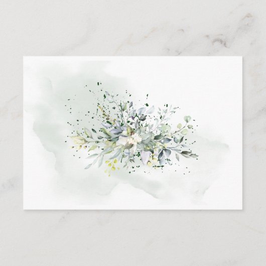 Eucalyptus groen bruiloft details invoegen Kaart (Achterkant)