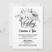 Eucalyptus groen bruiloft receptie kaart (Voorkant)