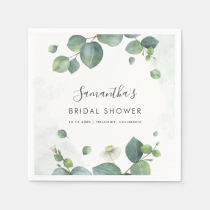 Eucalyptus groen bruiloftsshower papier servet