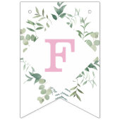 Eucalyptus groen custom bruidsdouche vlaggetjes (Eerste vlag)