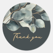 Eucalyptus groen dank u sticker (Voorkant)