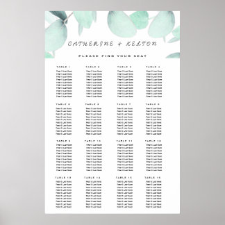 Eucalyptus groen eenvoudig en modern Poster