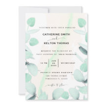 Eucalyptus groen eenvoudige en moderne bruiloft