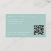 Eucalyptus groen en goud QR-code Visitekaartje (Achterkant)