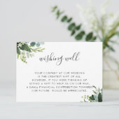 Eucalyptus Groen gebladerte bruiloft goed wensen Informatiekaartje (Staand voorkant)